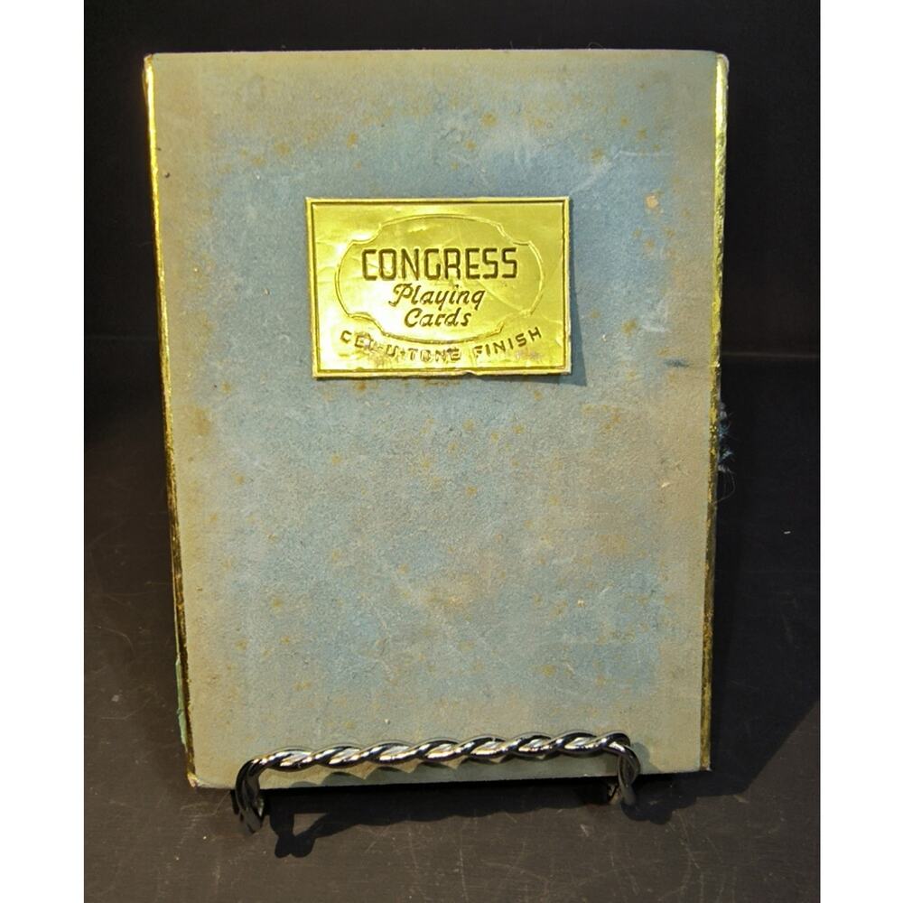 1454.  Vintage Double Deck of Congress Playing Cards Cel-U-Tone  Finish